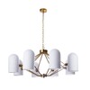 Миниатюра фото подвесная люстра arte lamp cassel a5454lm-8pb | 220svet.ru