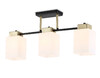 Миниатюра фото потолочная люстра на штанге ambrella light traditional loft tr tr303046/3 bk/gd | 220svet.ru